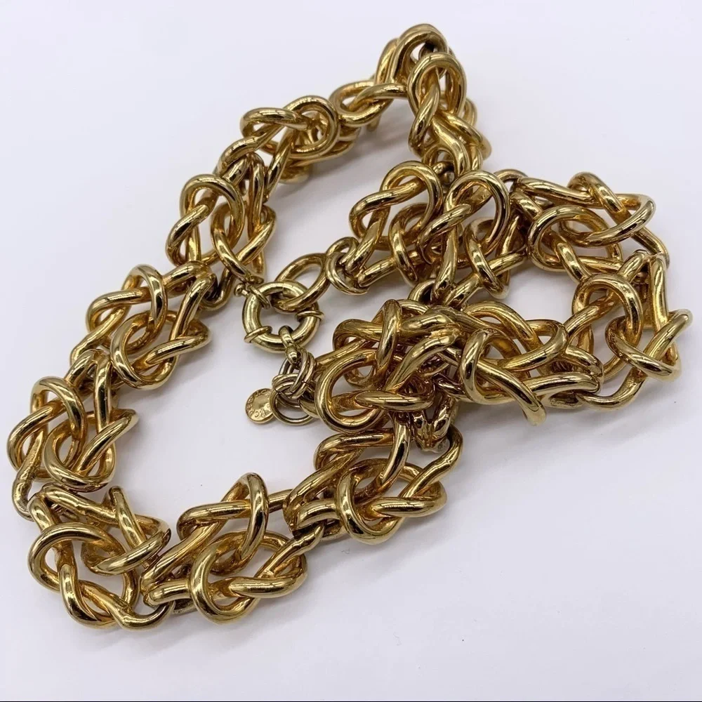 J. Crew Gold Interlocking Link Necklace